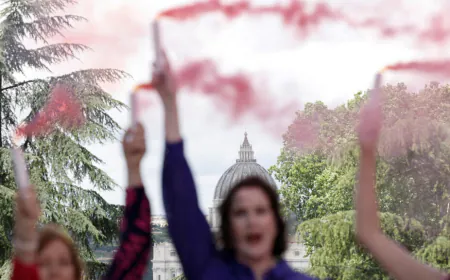 Habemus protestatio: Pink smoke over Rome denounces male-dominated Church