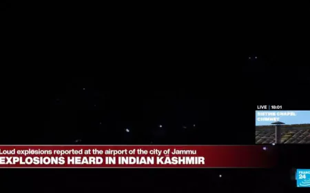 Explosions heard in Indian Kashmir