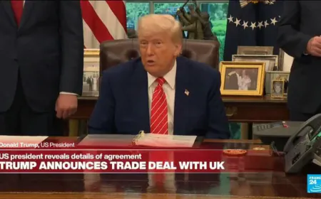 Donald Trump reveals details of trade deal with UK