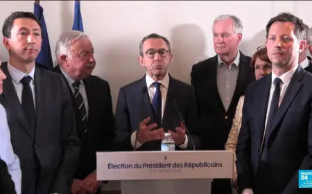 French interior minister Bruno Retailleau wins contest to lead conservative party