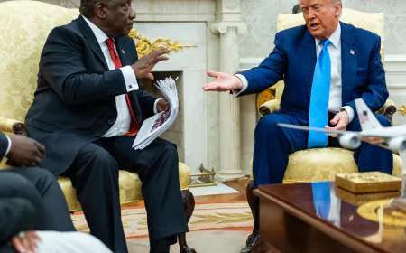 Trump Lectures South African President in Televised Oval Office Confrontation