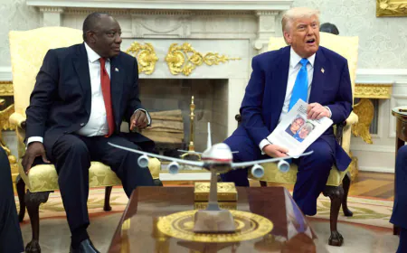 South African police minister rejects Trump's 'white genocide' claim