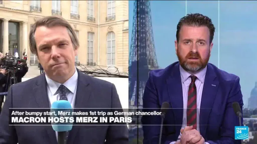 Germany's new chancellor Merz makes his first visit to Paris, France