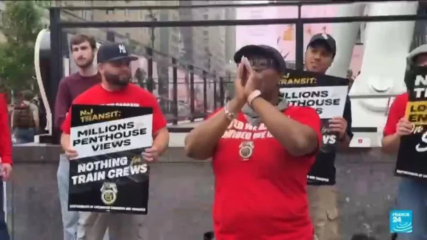 Strike at New Jersey rail system idles New York-bound commuters