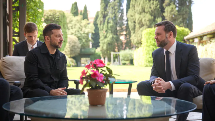 Zelensky sits down with Vance in Rome ahead of planned Trump-Putin call
