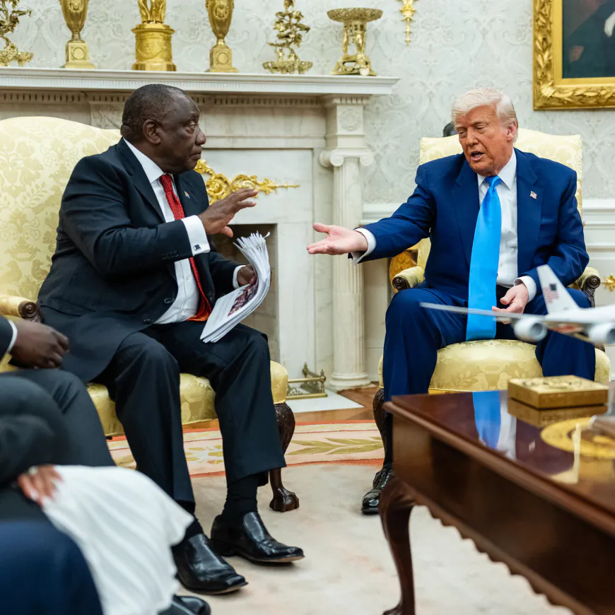 Trump Lectures South African President in Televised Oval Office Confrontation