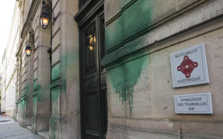 Three Serbs charged over paint attack on France's Jewish sites, Russian involvement suspected