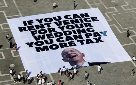 Amazon founder Bezos's Venice wedding triggers cascade of protests over wealth inequality