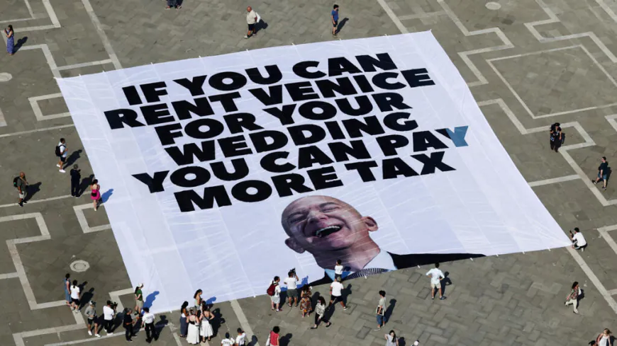Amazon founder Bezos's Venice wedding triggers cascade of protests over wealth inequality