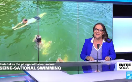 Seine-sational swimming: Paris takes the plunge!
