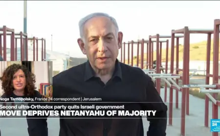 Another key ally quits Netanyahu's governing coalition in a major blow to Israel's leader