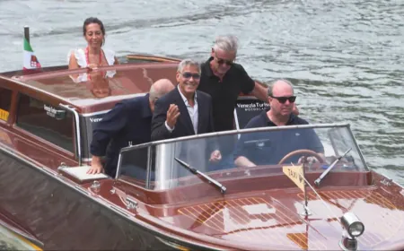George Clooney, Cate Blanchett and Tilda Swinton in Venice for the Mostra