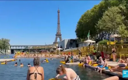 Paris extends river swimming season as turnout nears 100,000