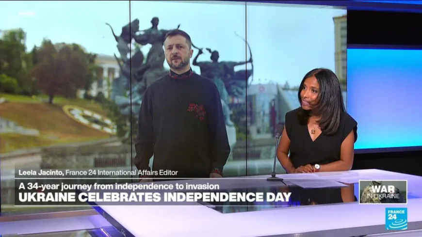 Ukraine marks its independence day as peace push shows little sign of progress