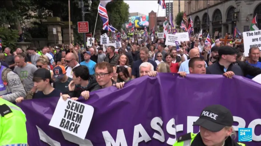 Asylum hotel protesters met by counter-demonstrators across UK
