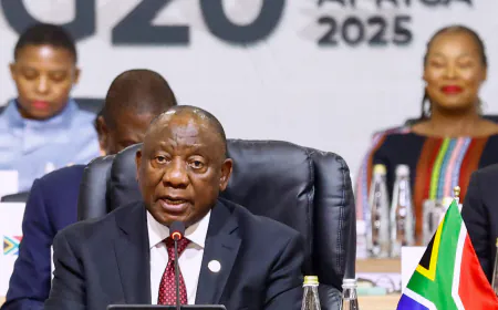 Trump Says South Africa Is Not Invited to G20 Summit in U.S. in 2026
