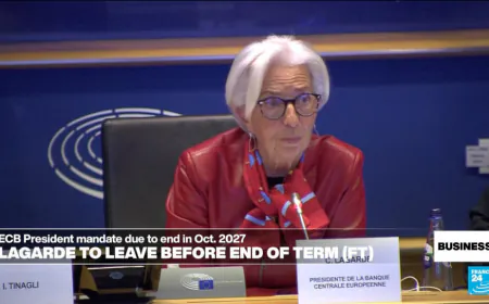 ECB's Lagarde reportedly to leave before end of her term