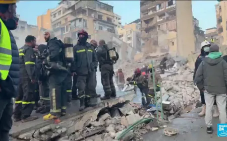 New Israeli strikes on central Beirut kill 12