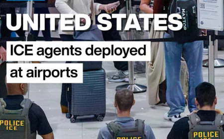 United States: ICE agents patrol airports amid govt shutdown