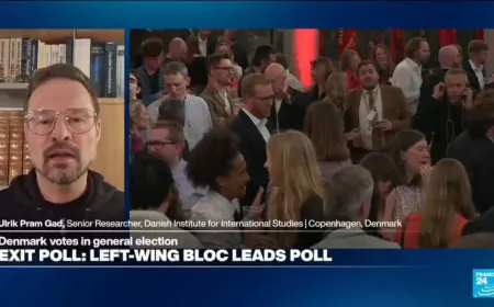 Danish PM's left bloc leads election, but no majority