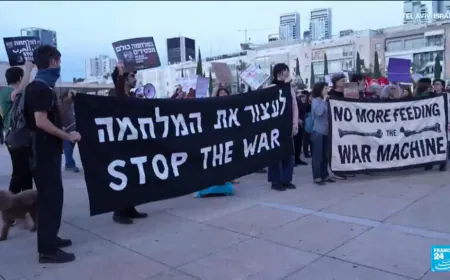 Anti-war protests in Israel: Hundreds gather in Tel-Aviv