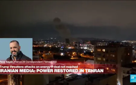 Multiple explosions, airstrikes knock out power in Tehran