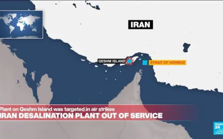Iran desalination plant in the Strait of Hormuz out of service following strikes