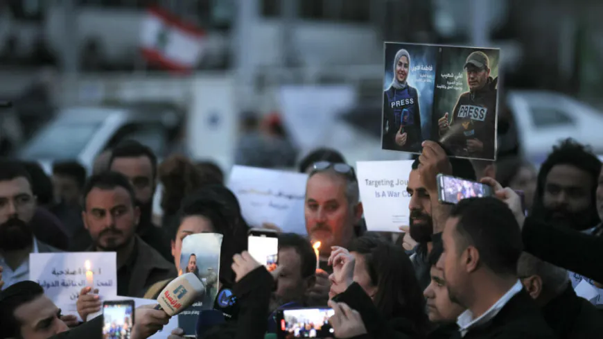 Israeli strike kills three journalists in south Lebanon, authorities denounce 'war crime'