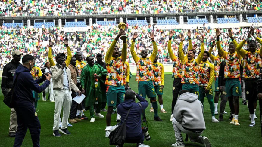 Senegal parades AFCON trophy at match in France despite being stripped of title