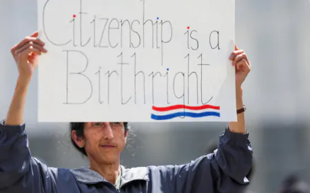 Trump breaks US precedent by attending birthright citizenship hearing at Supreme Court