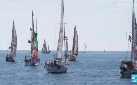 French boats set sail from Marseille to join Gaza aid Flotilla