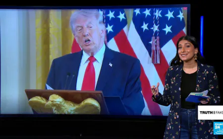 White House posts then deletes Easter video of Trump insulting Macron