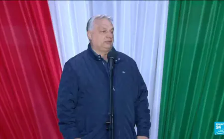 Orbán and Magyar hold rival rallies in Hungary ahead of Sunday's elections