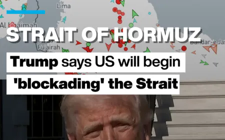 Trump says US will begin 'blockading' the Strait of Hormuz