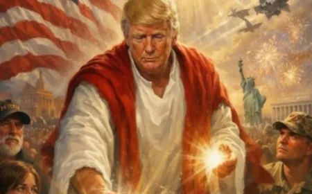 Trump deletes image of himself as Jesus as feud with pope dismays US Catholics