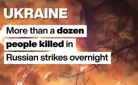 Ukraine: At least 16 killed in overnight Russian strikes