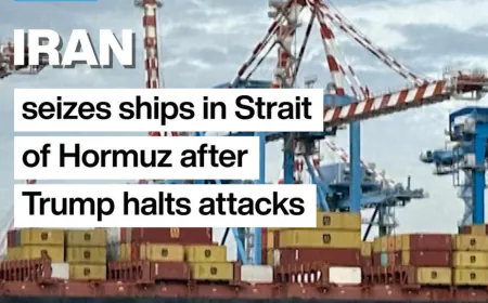 Iran seizes ships in Strait of Hormuz after Trump halts attacks
