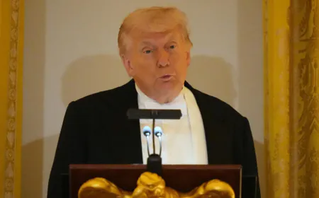 Middle East war live: Trump says Iran has been 'militarily defeated' at state dinner