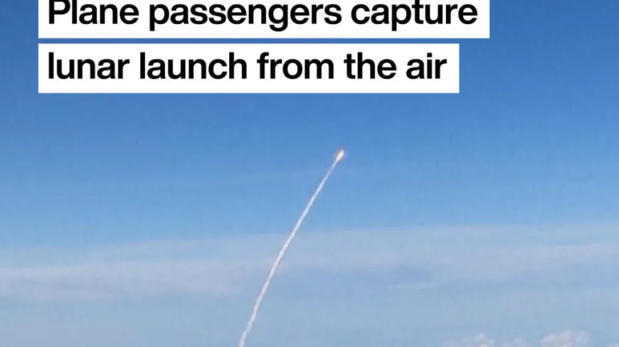 #Artemis II: Plane passengers capture lunar #launch from the air