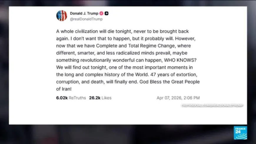 Trump warns a 'whole civilization will die tonight' if a deal with Iran isn't reached