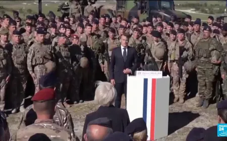 President Macron attends Orion 26 excerices