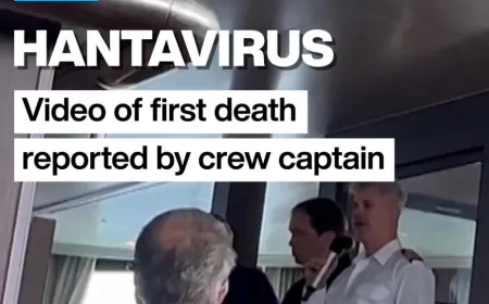 Hantavirus: Video of first death reported by crew captain