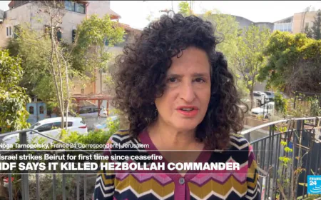Israel says it killed Hezbollah commander in first strike on Beirut since ceasefire