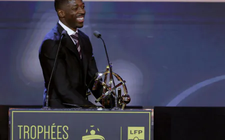Ligue 1: Ousmane Dembélé named player of the year for second straight year