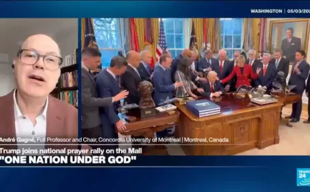 "One Nation under God": US President Trump joins national prayer rally