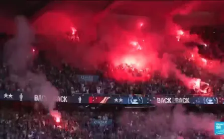 PSG fans await celebration in Paris bacto-back UEFA Champions League victory