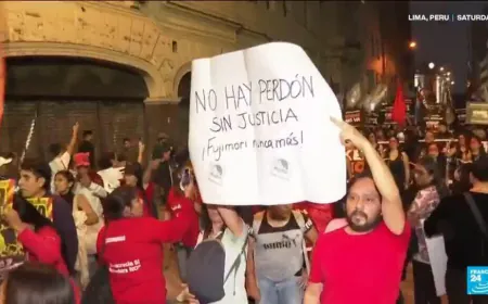 "Fujimori never again!" Protesters fill streets of Lima ahead of Peru presidential elections