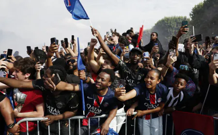In pictures: Paris hosts PSG victory parade after back-to-back Champions League titles