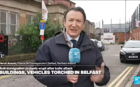Anti-immigrant violence erupts across Belfast after knife attack