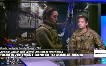 Ukraine's Viktoriia Honcharuk: From Wall Street banker to combat medic
